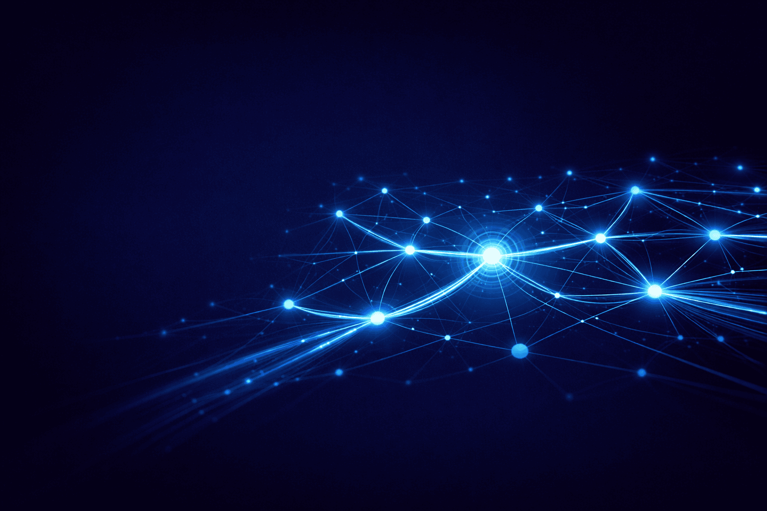 Red de respuesta MDR 24/7 con flujos de datos y nodos conectados para detección y contención de amenazas.