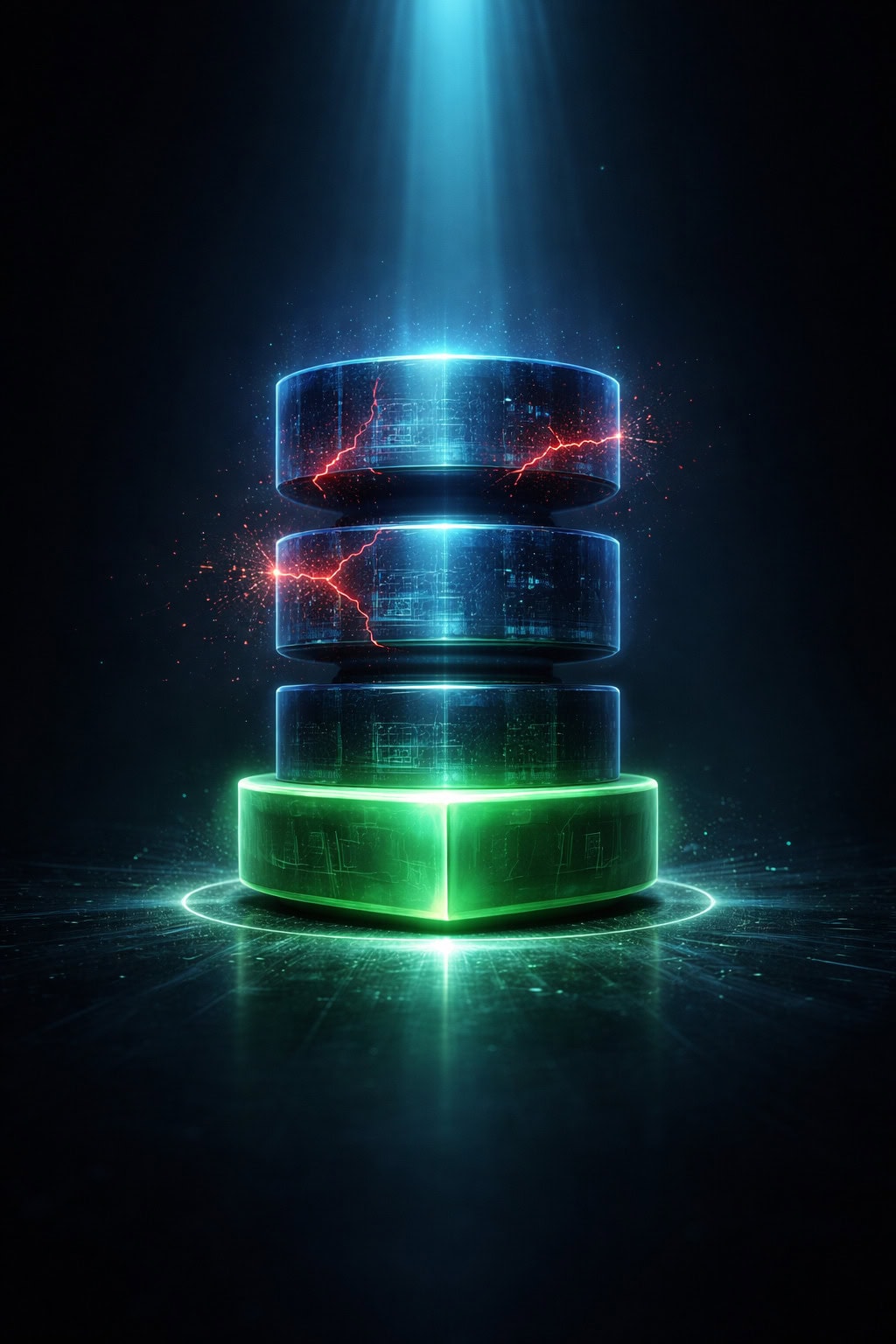 Representación visual de la regla 3-2-1-1: tres copias de respaldo donde la copia inferior está protegida con almacenamiento inmutable mientras las demás son vulnerables a ransomware