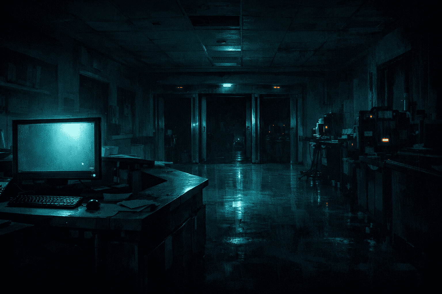 Pasillo hospitalario en la madrugada — monitores congelados, sistema degradado, antes de que nadie pronuncie la palabra ransomware