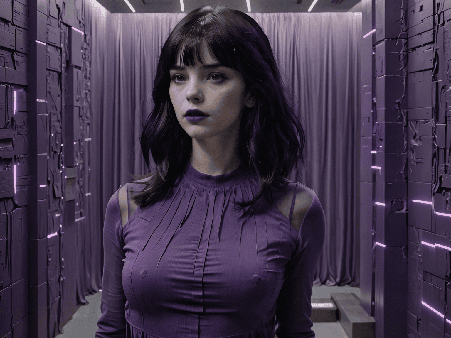 NeonMind presentando opciones de contención al equipo de respuesta, sala del FRP en crisis