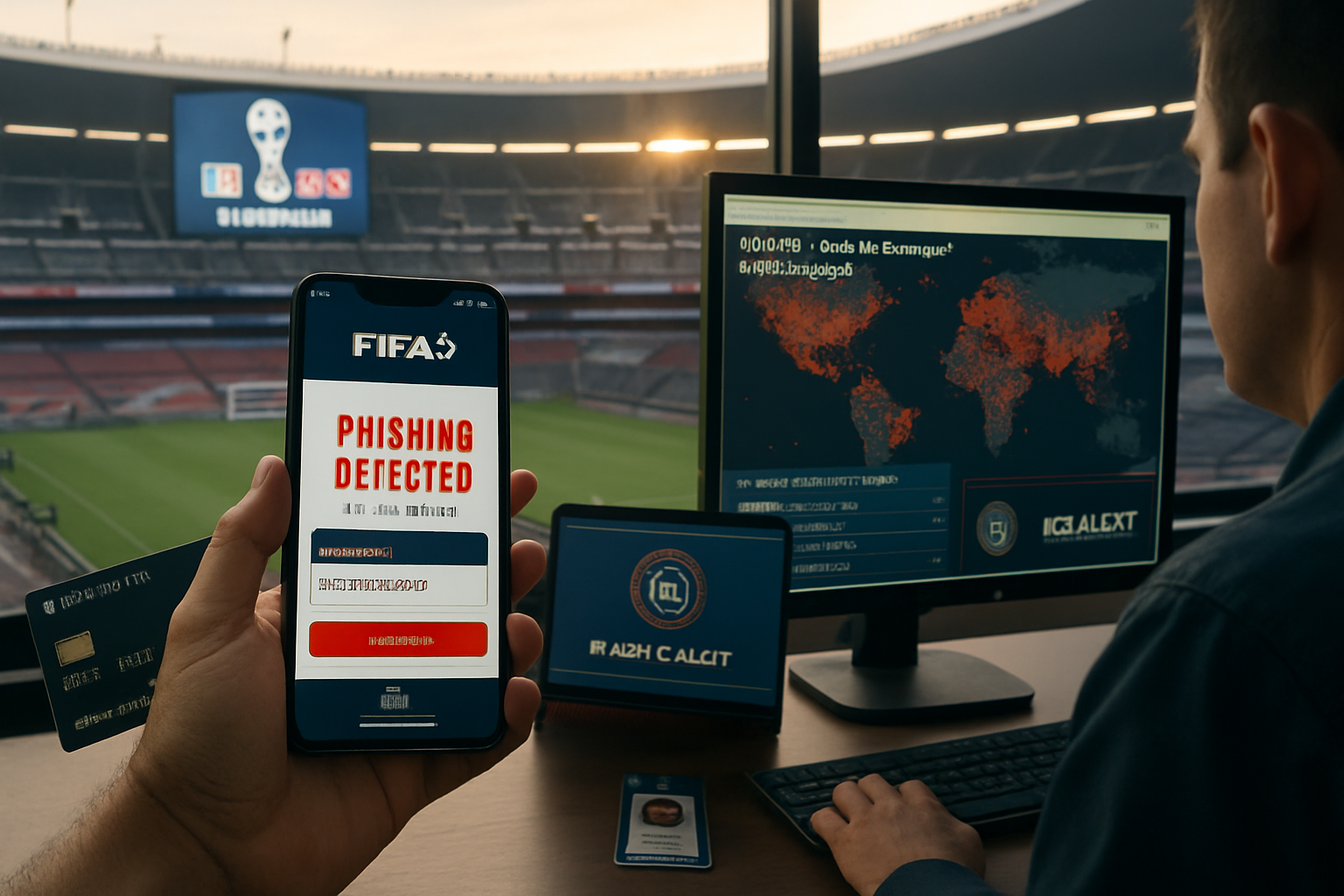 Imagen editorial GEN-069 ZDU: Fraude FIFA Mundial 2026: Phishing, Malware y Robo de Cuentas