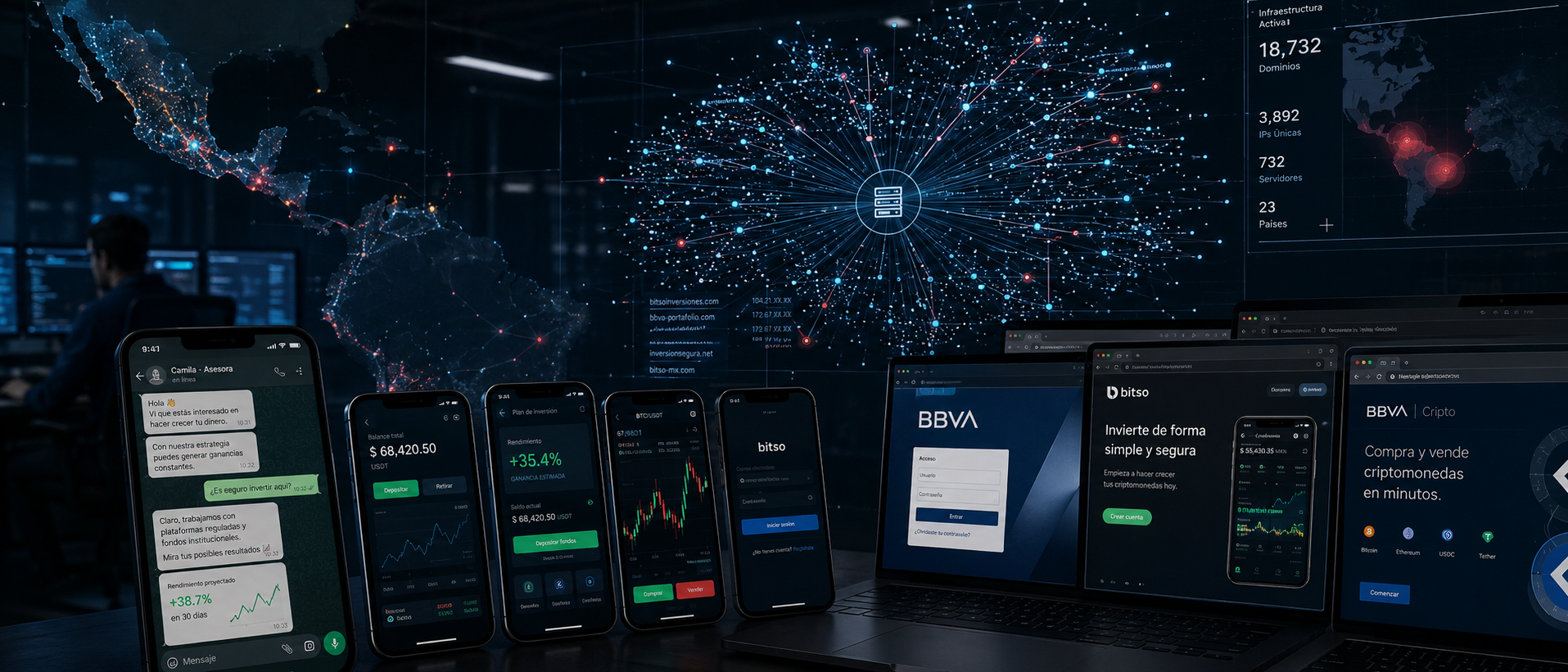 Imagen editorial GEN-086 ZDU: Fraude cripto con Uni-App: 236,000 sitios y amenaza LATAM