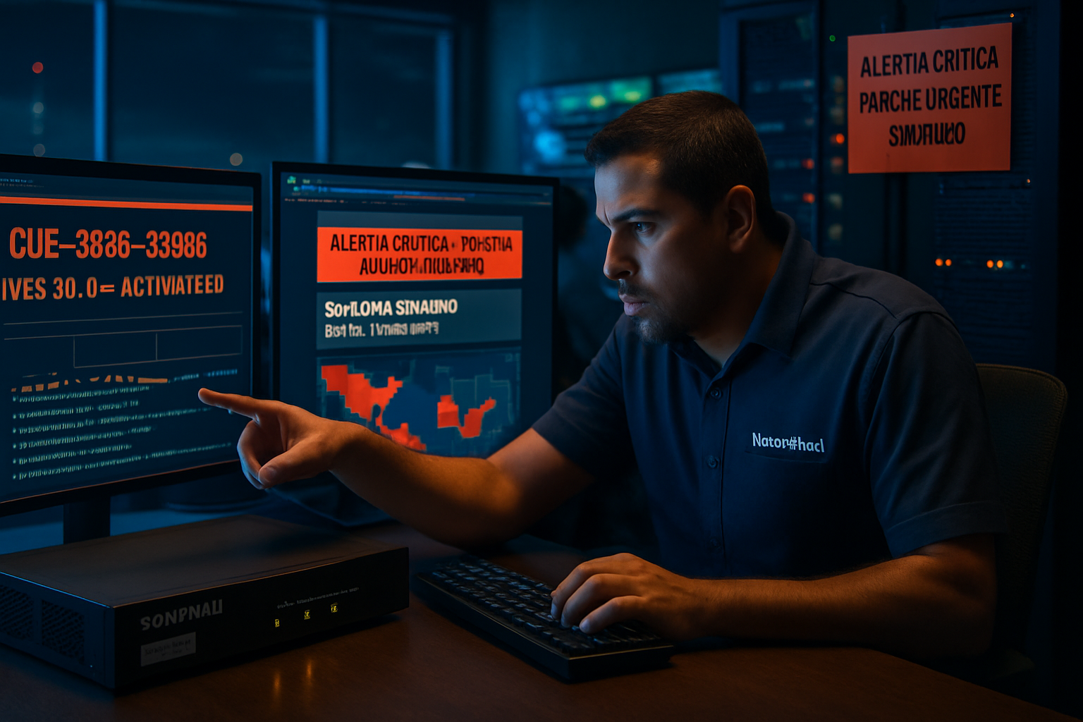Imagen editorial GEN-100 ZDU: Ransomware explota fallas críticas en SonicWall SMA1000